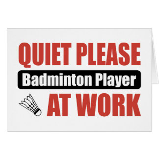 Sstille Badminton-speler op het werk