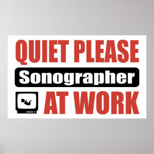 Sstilte Sonograaf op het werk Poster