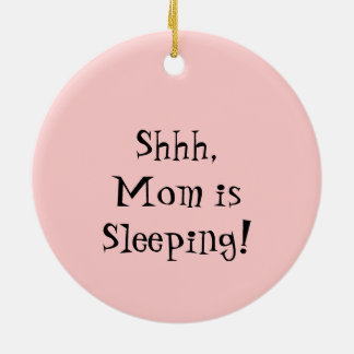 Sstt Mama Slaapt ornament bord Roze Baby Schoenen