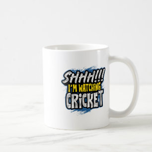 Ssttt Ik kijk naar cricket Sportfan Waarnemer Atle Koffiemok