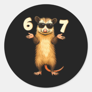 Ssum 67 Hand Bewegingsmeme Funny Kids tieners Gen Ronde Sticker