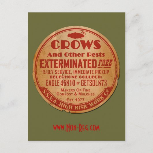 SSVA High-Risk Work Co. Briefkaart (Voorkant)