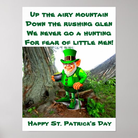 ST. Affiche du JOUR de PATRICK LEPRECHAUN POEM (Devant)