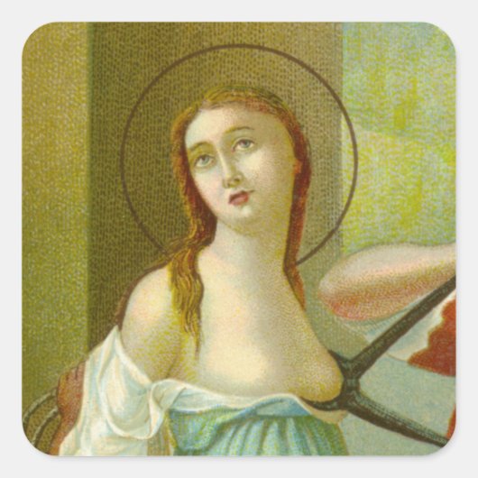 St. Agatha (M 003) Vierkante Sticker (Voorkant)