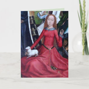 St. Agnes met haar Lamb-kaart (M 070) Kaart