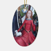 St. Agnes met Hare Lamb Ceramic Ornament (Links)
