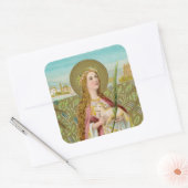 St. Agnes van Rome (BC 01) Vierkante Sticker (Envelop)