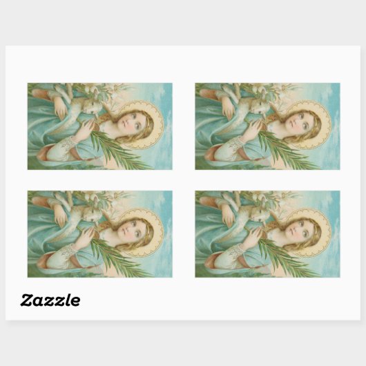 St. Agnes van Rome (MH 01) Rechthoekige Sticker (Vel)