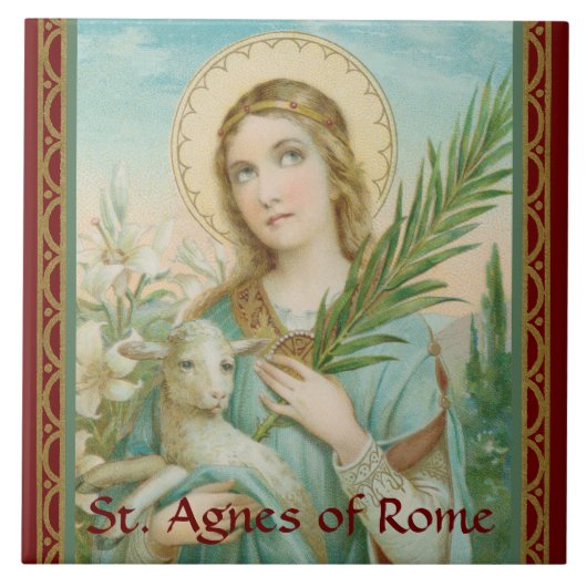 St. Agnes van Rome (MH 01) Tegeltje (Voorkant)