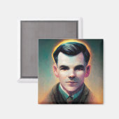 St. Alan Turing magnet Magneet (Voorkant / Achterkant)