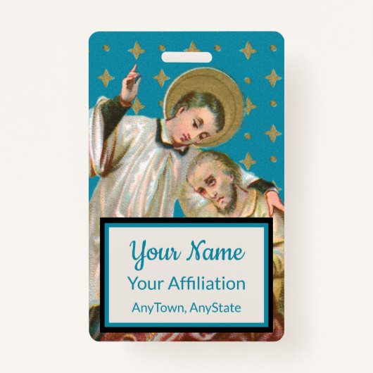 St Aloysius Gonzaga & Pest Slachtoffer (Stijl 2; M Badge (Voorkant)