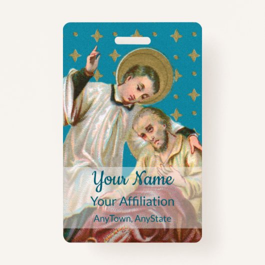 St Aloysius Gonzaga & Pestslachtoffer (Stijl 1; M0 Badge (Voorkant)