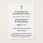 St. Aloysius Visitekaartje (Achterkant)