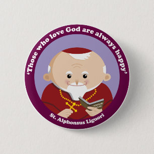 St Alphonsus Liguori Ronde Button 5,7 Cm