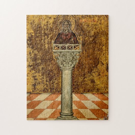 St. Alypius de Stylite Orthodoxe Christelijke Icoo Legpuzzel (Verticaal)
