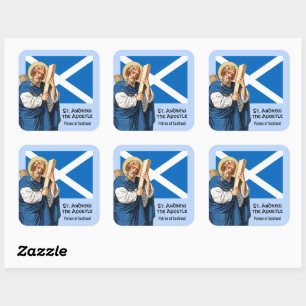 St. Andreas de apostel en de vlag van Schotland Vierkante Sticker