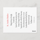 St. Andrei Rublev Prayer Card Briefkaart (Achterkant)