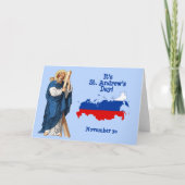 St. Andrew avec Drapeau Carte de la Russie Fête Ca (Devant)
