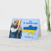 St. Andrew avec la carte du drapeau de l'Ukraine C (Devant)