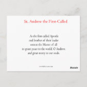 St. Andrew de Eerste Prayer Card Briefkaart (Achterkant)