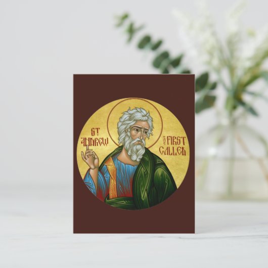St. Andrew de eerste zogenaamde Prayer Card Briefkaart (Staand voorkant)