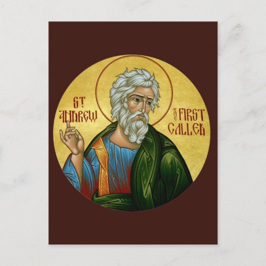 St. Andrew de eerste zogenaamde Prayer Card Briefkaart (Voorkant)