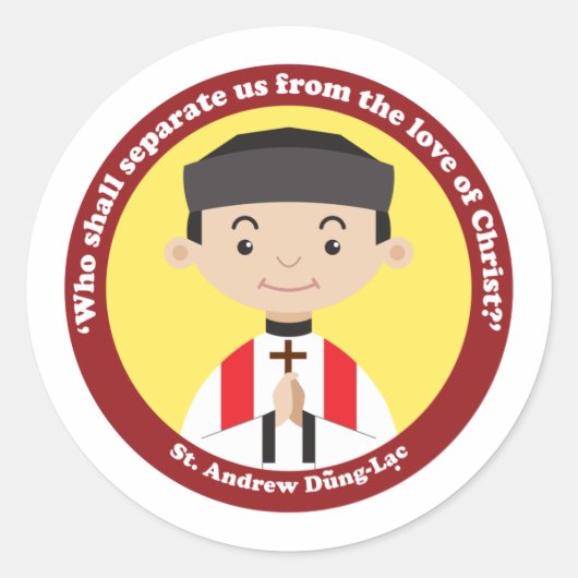 St. Andrew Dung Lac Ronde Sticker (Voorkant)