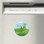 St. Andrew en Dapper Male Golfer Magneet (Insitu (Vaatwasser))