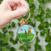 St. Andrew en Dapper Male Golfer Sleutelhanger (Hand)