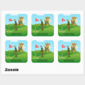 St. Andrew en Dapper Male Golfer Vierkante Sticker (Vel)