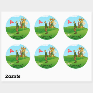St. Andrew en elegante mannelijke golfer Ronde Sticker