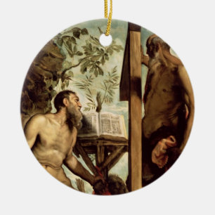 St. Andrew en St. Jerome Keramisch Ornament