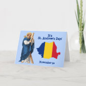 St. Andrew et la carte du drapeau de la Roumanie (Devant)