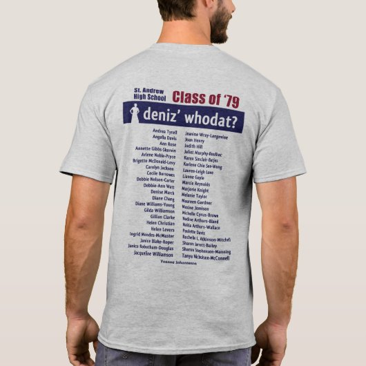 St. Andrew High School Class of 1979 Reunion T-shirt (Achterkant)