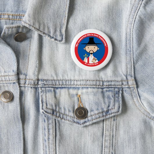St. Andrew Kim Ronde Button 5,7 Cm (In situ)