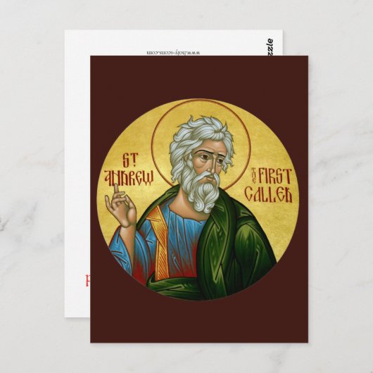 St. Andrew, la première carte de prière appelée (Devant / Derrière)