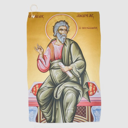 St. Andrew Patron Fishermen Golfers Scotland Golfhanddoek (Voorkant)