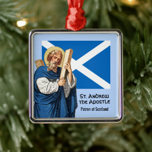 St. Andrew the Apostle en de vlag van Schotland Metalen Ornament