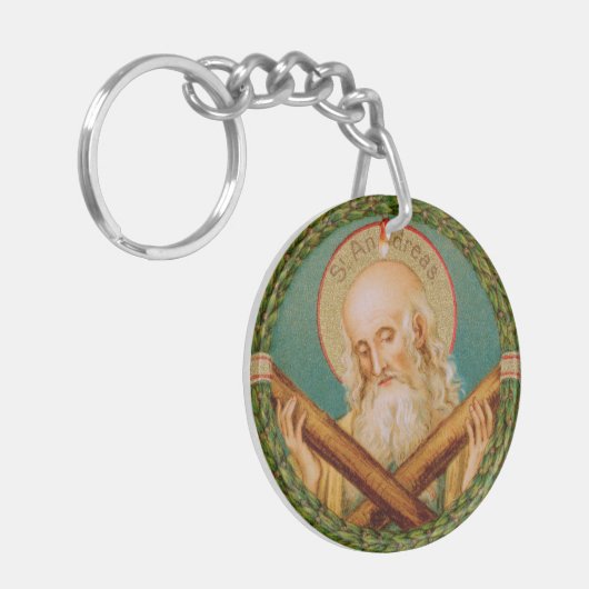 St. Andrew the Apostle (JMAS 02) Rondacryl Sleutelhanger (Voorkant Links)