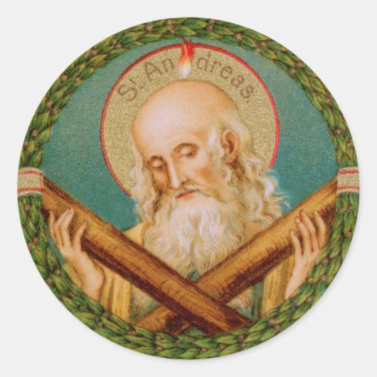 St. Andrew the Apostle (JMAS 02) Ronde Sticker (Voorkant)