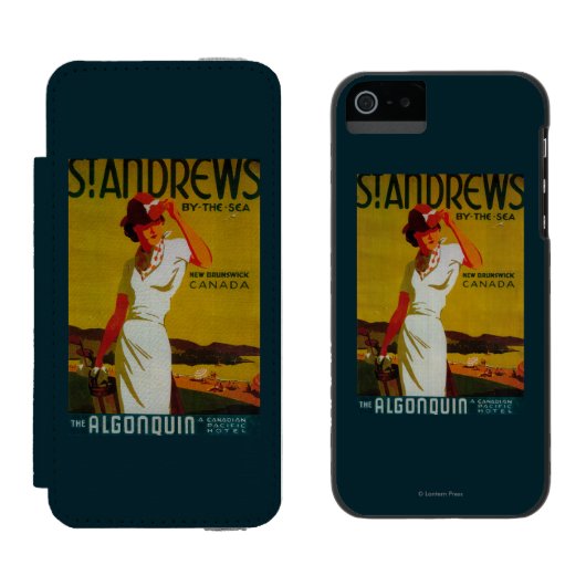 St. Andrews Algonquin PosterEurope Incipio iPhone Portemonnee Hoesje (Naast elkaar)
