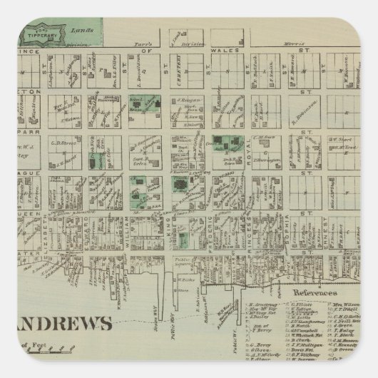 St Andrews NB Vierkante Sticker (Voorkant)