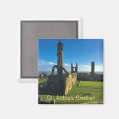 St Andrews Scotland Cathedral Ruines Photo Magnet (Recto/Verso)