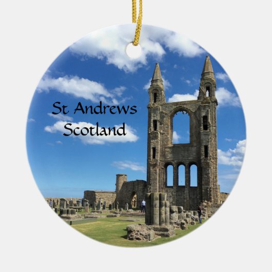 St Andrews Scotland Cathedral Saint Andrew Keramisch Ornament (Voorkant)