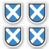 St. Andrew's Shield - 4 Up - Contour Cut Sticker (Voorkant)
