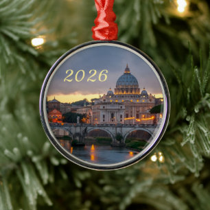St. Angelo-brug, Sint-Pietersbasiliek, Rome Metalen Ornament