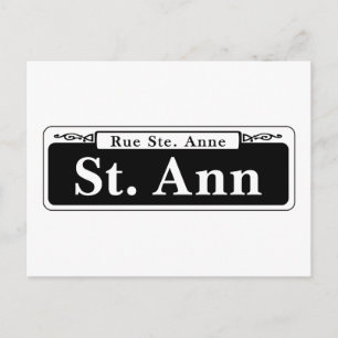 St. Ann St., New Orleans Street Sign. Briefkaart