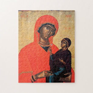 St. Anna en de Theotokos Byzantijnse Icoon Legpuzzel