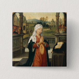 St.Anne Conceiving the Virgin Vierkante Button 5,1 Cm