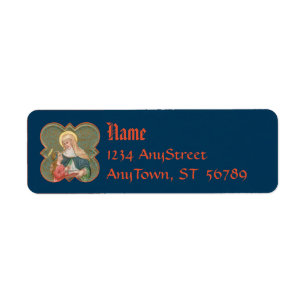 St. Anne en BVM in een Barbed Quatrefoil (BK67) Etiket
